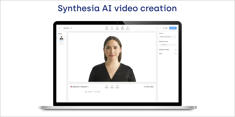Synthesia AI video creation