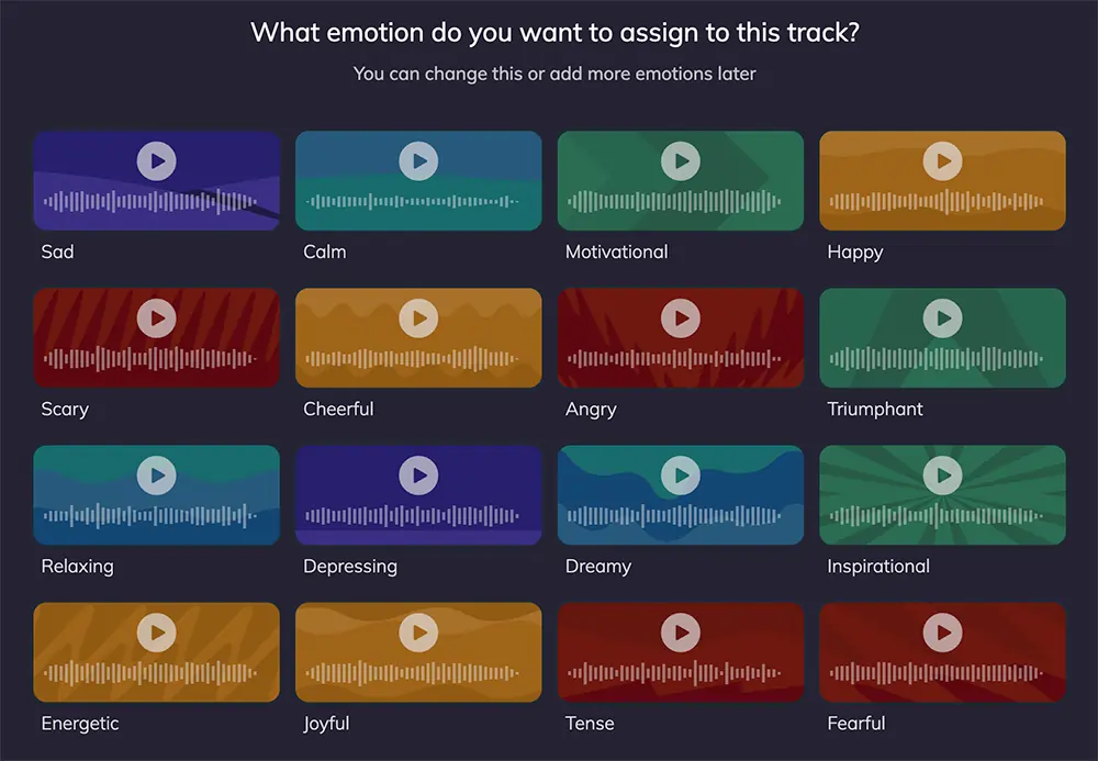 Emotion Track Options